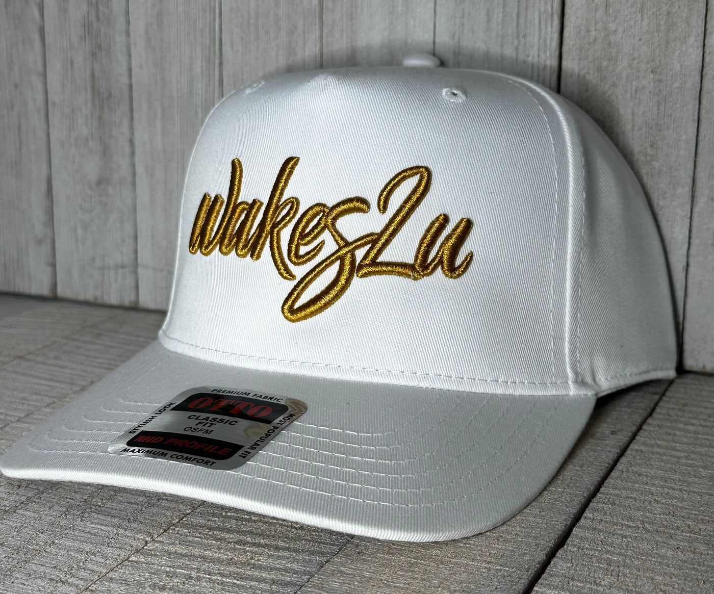 Wakes2u 5 panel hat - White